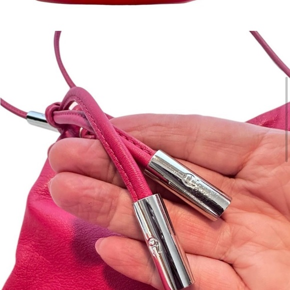 💖Barbie Pink Etienne Aigner Leather bag with shiny silver hardware Aigner Design - Picture 7 of 8